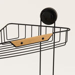 Cottage Plastic Corner Suction 2 Tier, Black image number 1