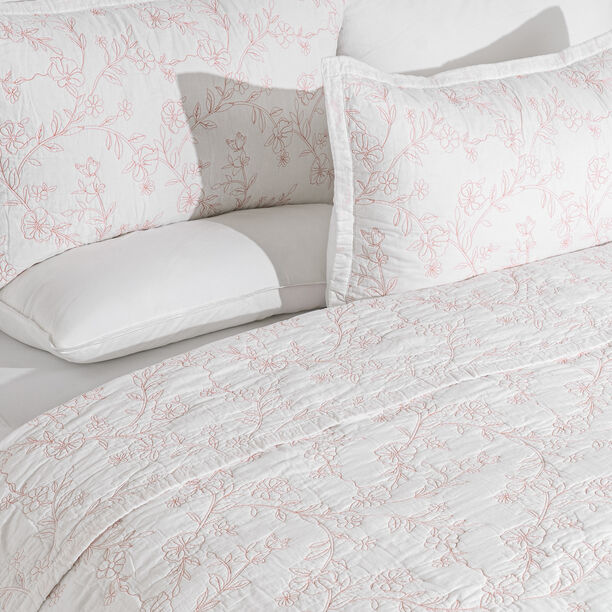 بوتيك بلانش طقم لحاف كينج قطن 3 قطع 250*240سم، أبيض image number 2