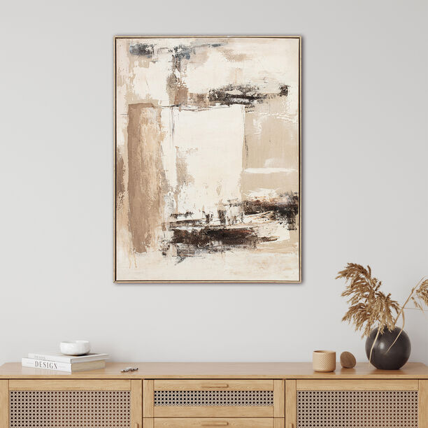 Homez waze wall art framed canvas 90*120 cm, hand painted image number 1