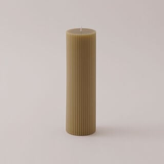 Homez Soya Wax Simple Candle, Beige 7*7*20Cm
