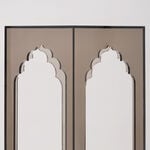 Qurtuba Homez Archways Acrylic Side Table, Smoked Grey, 30.5*30.5*61cm image number 2