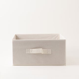 Homez Polyester Clothes Organizer Box, Beige 33*26*33Cm