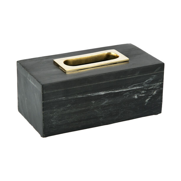 Tissue Box Marble Black image number 1