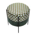 Fabric And Metal Stool image number 1