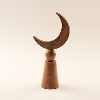 هومز هلال رمضان خشبي بقاعدة كروية 36*15*7.5سم