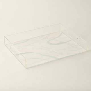 Dallaty acrylic tray with frosted pattern 40*30*6H cm