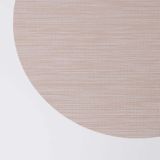 La Mesa 4pcs imitation leather round placemat, beige 38*38cm image number 1