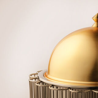 La Mesa Stainless Steel Food Warmer 5L, Gold and silver