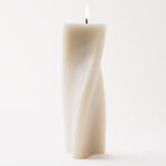 Homez candle spiral triangle shape 19.5cm, white image number 1