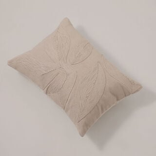 Boutique Blanche cotton rectangular cushion cover 35*50cm, white