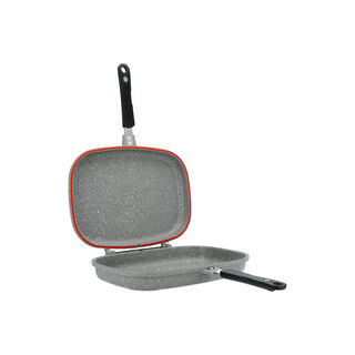 "ALBERTO 36CM DOUBLE FRY PAN GRAY GRANITE
