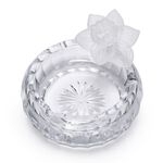 Round Ashtray With Crystal Flower image number 1