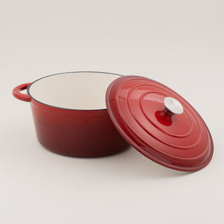 Alberto enameled cast iron dutch oven 4L, red