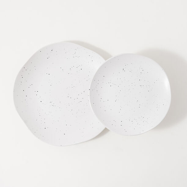 La Mesa white 18 pcs stoneware dinner set image number 3