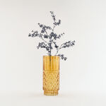 "Homez dark brown diamond pattern glass vase 15*15*34.3 cm image number 4