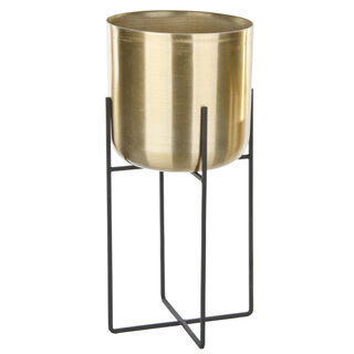 Planter With Stand Gold