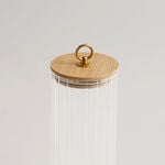 Alberto glass canister with bamboo lid 9*9*15.5cm image number 1