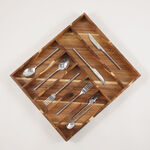 Alberto kitchen drawer organizer acacia wood 42.5*36.8*4.8cm image number 2