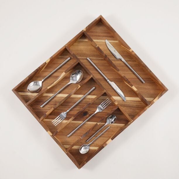 Alberto kitchen drawer organizer acacia wood 42.5*36.8*4.8cm image number 2