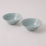 La Mesa embossed porcelain salad bowl set, 4pcs, green 7" image number 3