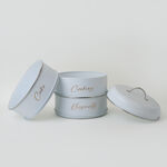 ألبرتو حافظة تخزين 3 طبقات معدنية، أبيض 24*24*25.5 سم image number 1