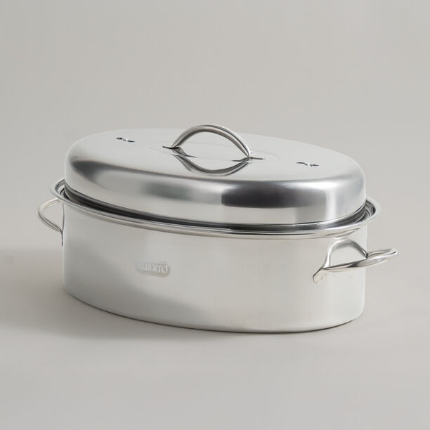 Alberto stainless steel roasting pan with rack 42*30.5*12.5cm image number 0