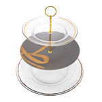Gold Figure 3 Tier Cake Plate image number 2
