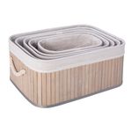 Natural Bamboo Basket Set 5 Pisces image number 2