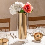 Oulfa gold metal/ glass cylindrical vase 15*15*39 cm image number 2