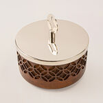 La Mesa small silver metal container 12*12*12 cm image number 2