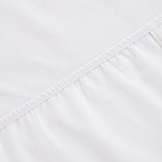 Boutique Blanche Fitted Sheet 100% Cotton Queen 200TC Percale White 160*200Cm