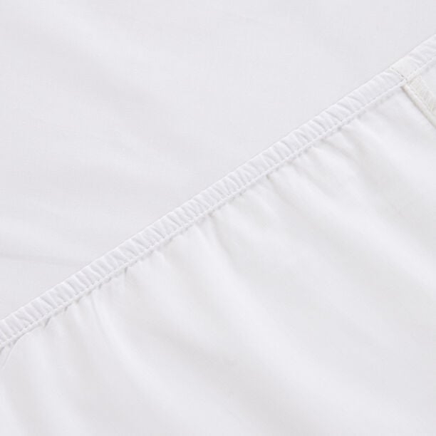 Boutique Blanche Fitted Sheet 100% Cotton Queen 200TC Percale White 160*200Cm image number 1