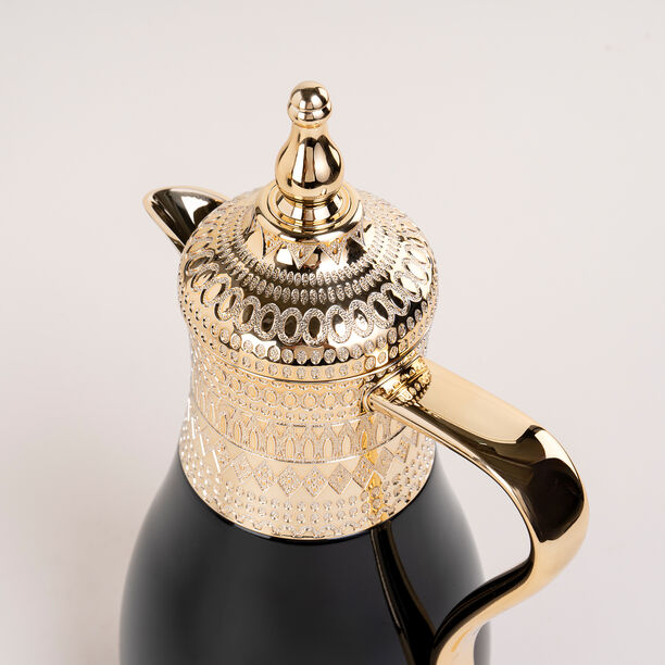 Dallaty gold and black steel flask 1L + 700ml 2 pcs image number 1