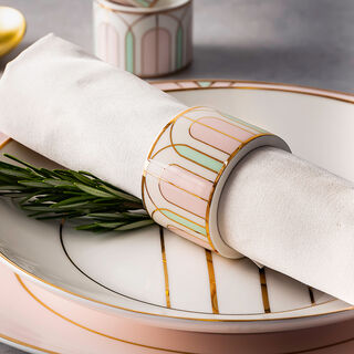 4 Pcs Napkin Rings Set Blush