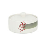 Dallaty white porcelain date bowl with lid 13*9 cm image number 1