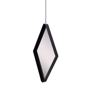 Iron Wall Mirror Special Shape, Black Powder Black 