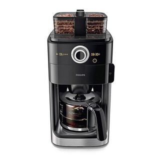 Philips stainless 2 in 1 black/silver coffee maker 1000W
