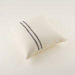 Homez White Vertical Stripe Cushion Cover, 45*45Cm image number 2