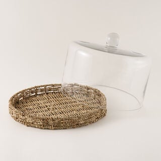 La Mesa Cake Stand Large Rattan H:20Cm T:28Cm D: 31Cm