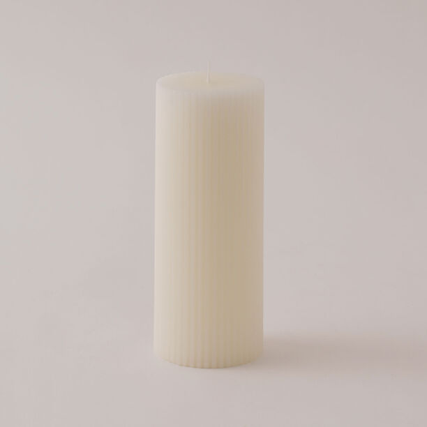 Homez soya wax simple candle, white 7*7*15cm image number 1
