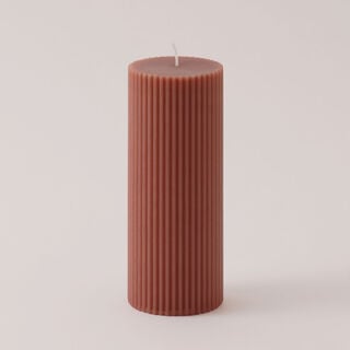 Homez Line Soya Wax Candle, Brown 7*7*15 Cm