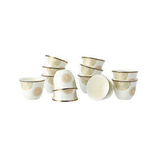 La Mesa Fairouz Gold Coffee Cups Set 12 Pieces