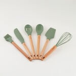 Alberto silicone utensils set 6pcs, green image number 0