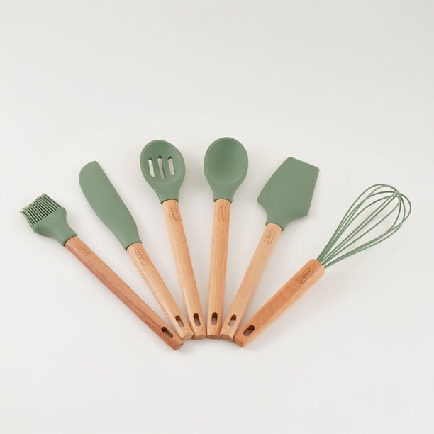 Alberto silicone utensils set 6pcs, green image number 0