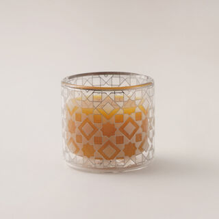 Dallaty Glass Coffee Cups Set 6Pcs, Silver