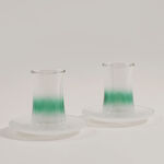 Dallaty 12pcs porcelain tea cup set, green image number 3