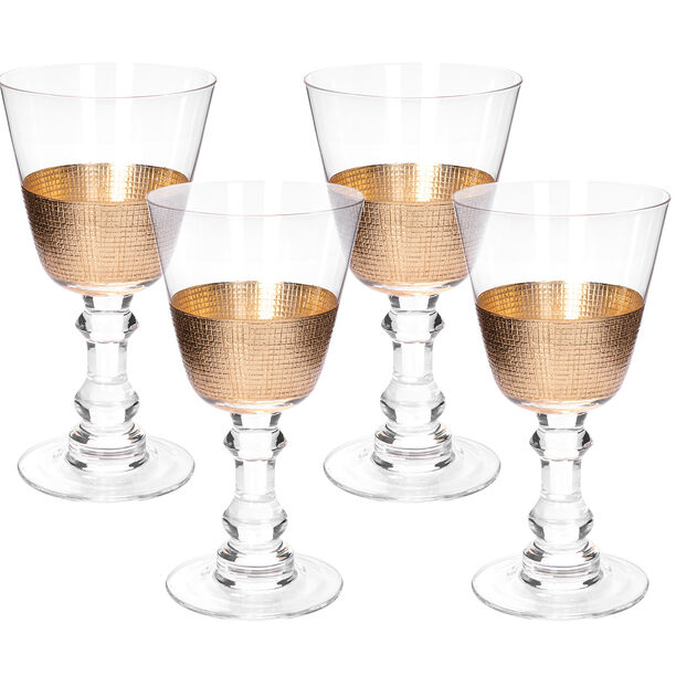 Stemglass 4 Pcs Set Gold Grid Cut image number 0