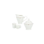 La Mesa white bone china dinner set 47 pcs image number 11