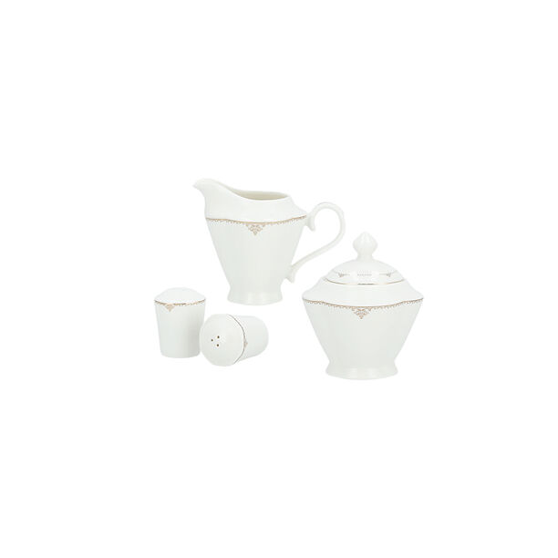 La Mesa white bone china dinner set 47 pcs image number 11