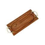 Wooden Tray With Olive Decoration Large 51Cm image number 0